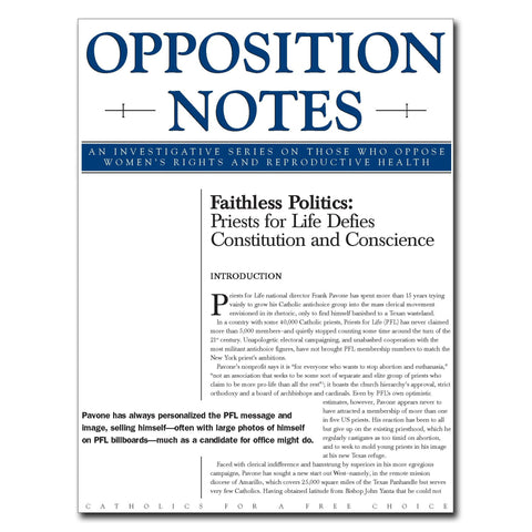 Give a gift that matters: a donation in your friend's name. Your gift will buy one hour of research on the enemies of choice. CFFC publishes OPPOSITION NOTES, a