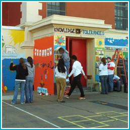 Give a gift that matters: a donation in your friend's name. Includes ten gallons of paint and painting supplies to transform an empty playground into a vibrant 